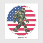 Sticker Camo Bigfoot Sasquatch (Feuille)