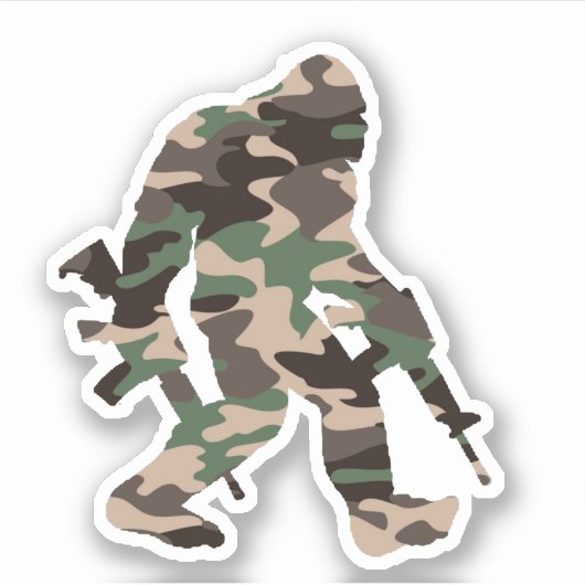 Sticker Camo Bigfoot Sasquatch (Devant)