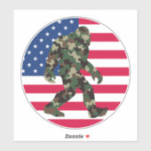 Sticker Camo Bigfoot Sasquatch (Feuille)