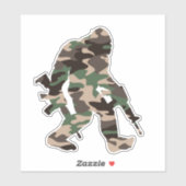 Sticker Camo Bigfoot Sasquatch (Feuille)