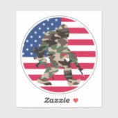 Sticker Camo Bigfoot Sasquatch (Feuille)