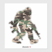 Sticker Camo Bigfoot Sasquatch (Feuille)