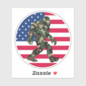 Sticker Camo Bigfoot Sasquatch (Feuille)