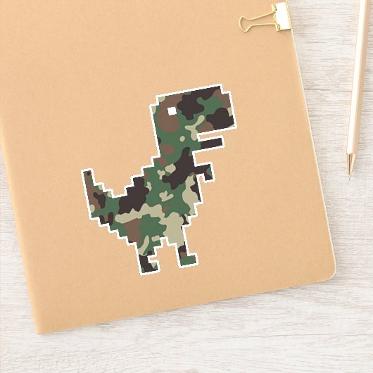 Sticker Camo Chrome T-Rex (Carnet)