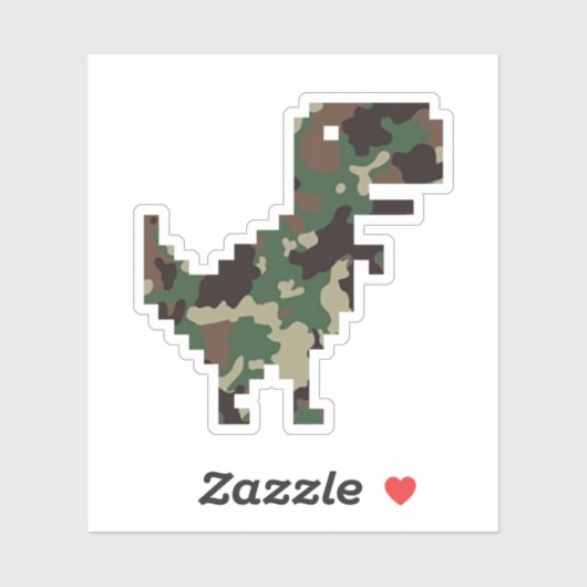 Sticker Camo Chrome T-Rex (Feuille)