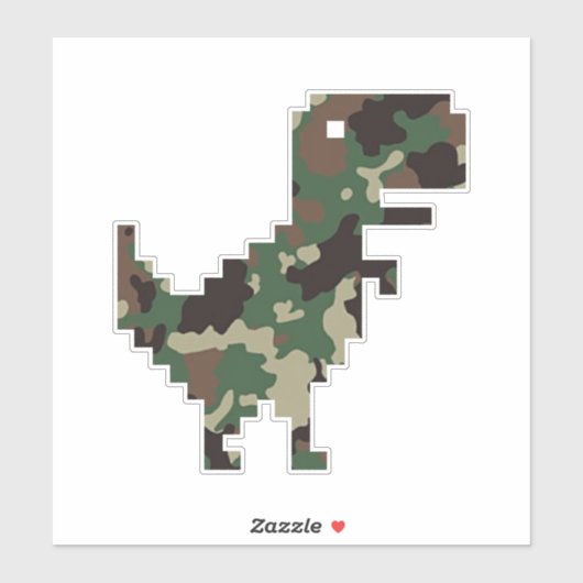 Sticker Camo Chrome T-Rex (Feuille)