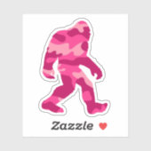 Sticker Camo rose Bigfoot Sasquatch (Feuille)