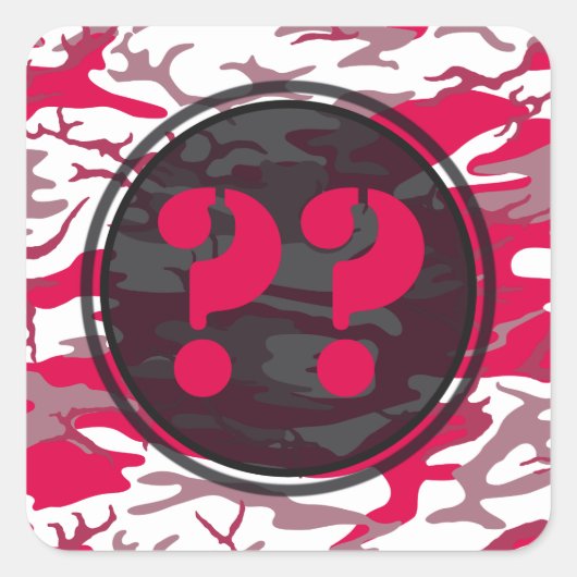Sticker Camo Rouge avec symboles personnalisés (Devant)