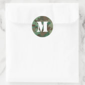 Sticker Camo Vert avec Monogramme Blanc Gras (Sac)