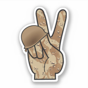 Sticker Camouflage de la paix à la main