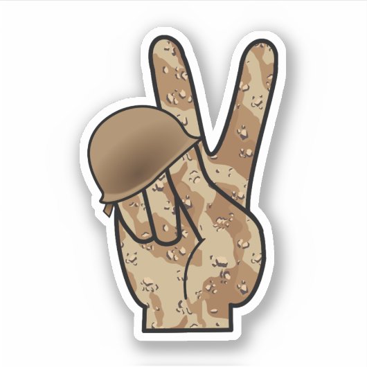 Sticker Camouflage de la paix à la main (Devant)