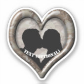 Sticker Camouflage du désert de Coeur Couple (Recto)