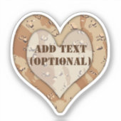 Sticker Camouflage du désert du coeur (Recto)