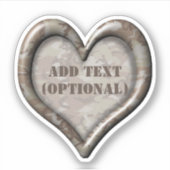 Sticker Camouflage du désert du coeur (Devant)