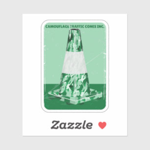 Sticker Camouflage rd cône drôle de cône de circulation