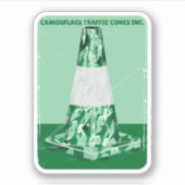 Sticker Camouflage rd cône drôle de cône de circulation (Devant)