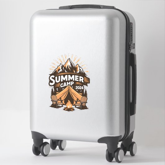 Sticker Camp d'été 2024 - Camping de vacances (Sur valise)