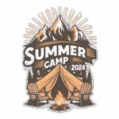 Sticker Camp d'été 2024 Correspondance de vacances de camp (Devant)