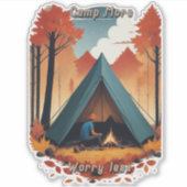 Sticker Camp Plus, S'Inquiéter Moins (Devant)
