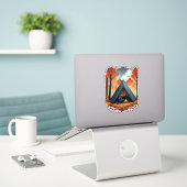 Sticker Camp Plus, S'Inquiéter Moins (Ordinateur portable sur le bureau)
