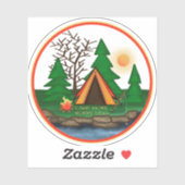 Sticker Camp Plus S'Inquiéter Moins De Tente Inspiribilité (Feuille)