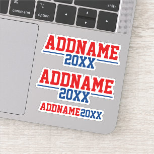 Sticker Campagne faite sur commande - bleu rouge classique