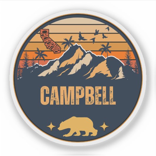 Sticker Campbell, Californie (Devant)