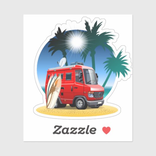 Sticker Camper de dessin (Feuille)