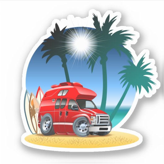 Sticker Camper de dessin (Devant)