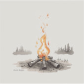 Sticker campfire-inspired painting images (Devant)