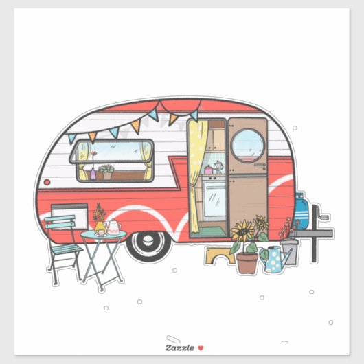 Sticker camping (Feuille)