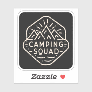 Sticker Camping camp équipe équipage groupe