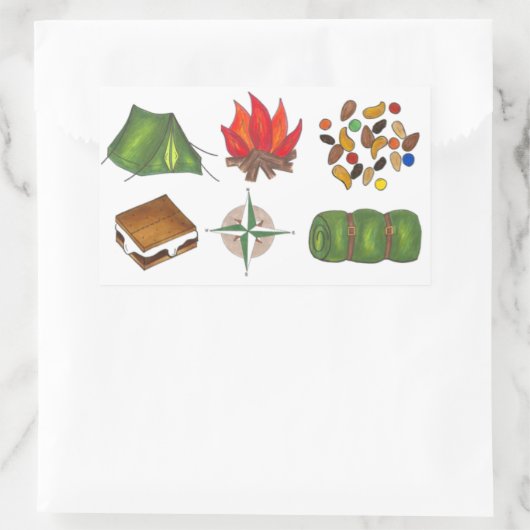 Sticker Camping Camping Cent Campfire Compass S'mo (Tas)