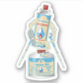 Sticker Camping gaz caniseurs drôle randonnée (Devant)