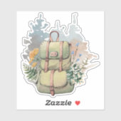 Sticker Camping Life Outdoor Backpacking Adventure (Feuille)