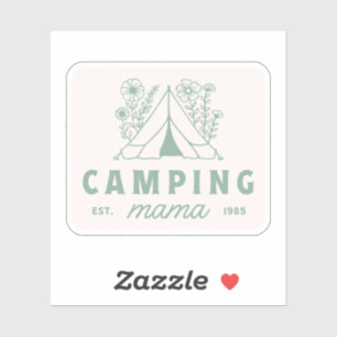 Sticker Camping maman maman camp d'été mère esthétique