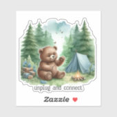 Sticker Camping Ours (Feuille)