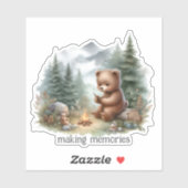 Sticker Camping Ours (Feuille)