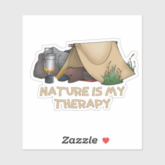 Sticker Camping Platypus (Feuille)