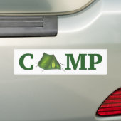 Sticker Camping Tente Verte CAMP Été (En voiture)