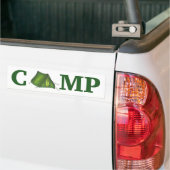 Sticker Camping Tente Verte CAMP Été (Sur camion)