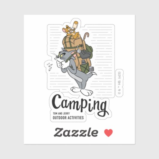 Sticker Camping Tom & Jerry (Feuille)