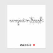 Sticker Campus Outreach Georgia College Calligraphie (Feuille)
