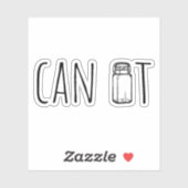Sticker Can It Vintage Glass Jar Canning Season (Feuille)
