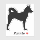 Sticker Canaan Dog Silhouette étanche Vinyl Decal (Feuille)