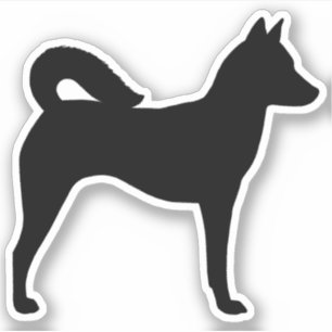 Sticker Canaan Dog Silhouette étanche Vinyl Decal