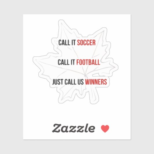 Sticker Canada 2026 Soccer Football Winners Hat (Feuille)