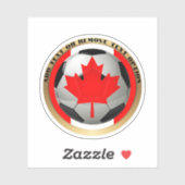 Sticker Canada Soccer Ball Sports (Feuille)