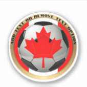 Sticker Canada Soccer Ball Sports (Devant)