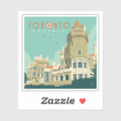 Sticker Canada | Toronto, Casa Loma (Feuille)